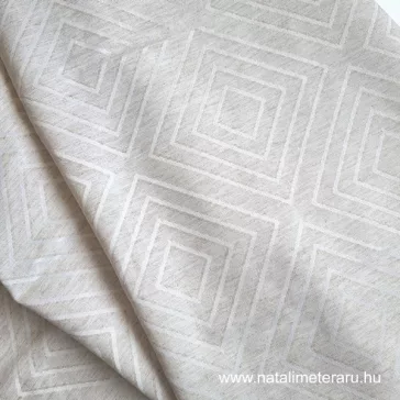   Diamond-pattern jacquard (damask) blended linen fabric, 305 cm wide.