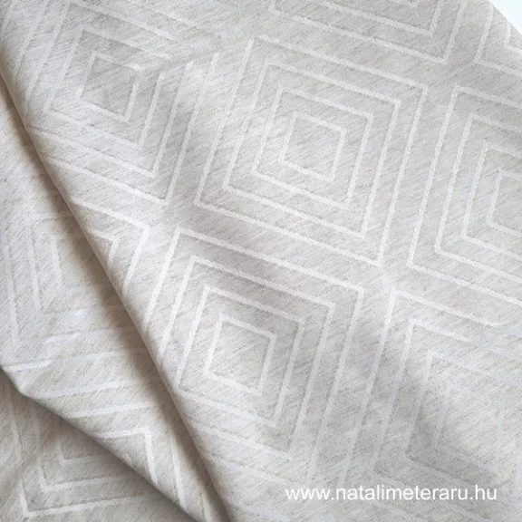 Rombusz mintás jacquard kevert szálas len szövet 305 cm széles Rombusz mintás jacquard kevert szálas len szövet 305 cm széles