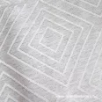   Diamond-pattern jacquard (damask) blended linen fabric, 305 cm wide.