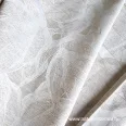   Leaf patterned damask fabric with a water-repellent finish - 305 cm wide