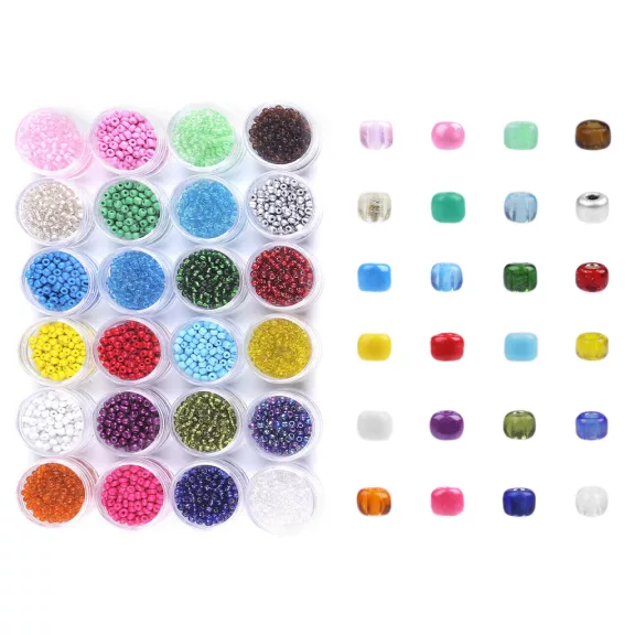 Üveg kásagyöngy keverék tégelyben 8-12 g Ø4 mm14 g Ø4mm - mix (24 dóza) Üveg kásagyöngy keverék tégelyben 8-12 g Ø4 mm14 g Ø4mm - mix (24 dóza)