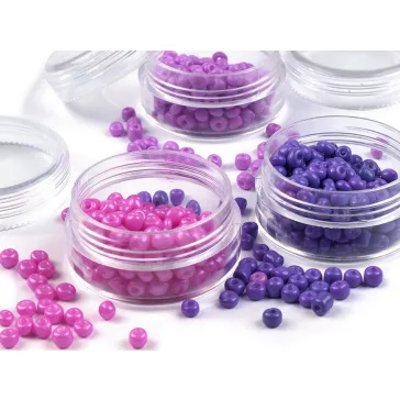   Üveg kásagyöngy keverék tégelyben 8-12 g Ø4 mm14 g Ø4mm - mix (72 dóza)