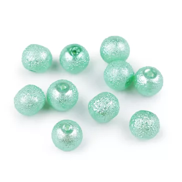   Tekla üveggyöngyök bordázott Ø8 mm - 210 menta (40 db-os csomagolás)
