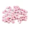 Porcelán gyöngyök virágokkal Ø6 mm - 13 pink (10 db-os csomagolás)