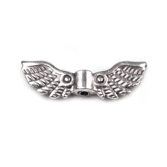 Fém köztes gyöngy angyal szárny 7x22mm - platina (50 db-os csomagolás) Fém köztes gyöngy angyal szárny 7x22mm - platina (50 db-os csomagolás)
