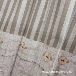 Bézs csíkos prémium pamutvászon 220 cm széles