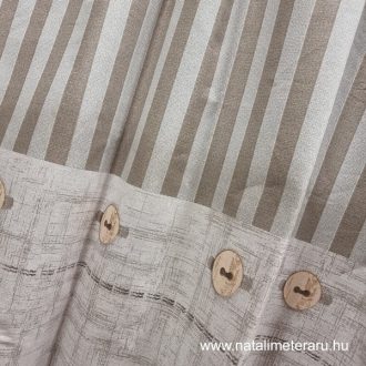 Bézs csíkos prémium pamutvászon 220 cm széles