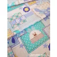 Blue-green patchwork children's pattern cotton batiszt