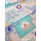 Kék-zöld patchwork gyerekmintás pamut batiszt