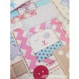 Pink patchwork children's pattern cotton batiszt