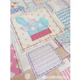 Pink patchwork children's pattern cotton batiszt