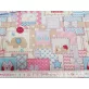 Rózsaszín patchwork gyerekmintás pamut batiszt