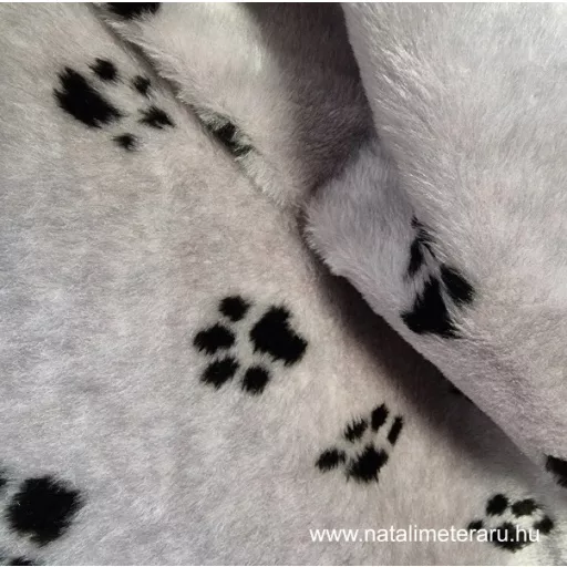 Levendula lila alapon mancs minta -  rövid szálú műszőrme