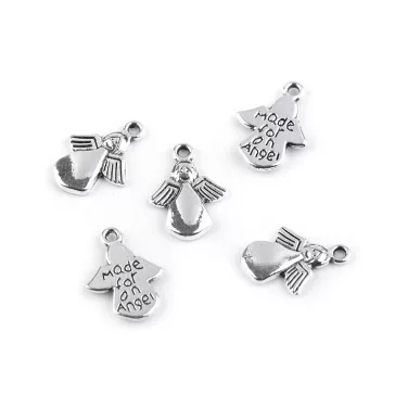   Medál 13x18 mm angyal - platina patinával
130233 210829 130265 130268 130308 (250 db-os csomagolás)