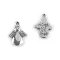 Medál 13x18 mm angyal - platina patinával 130233 210829 130265 130268 130308 (25 db-os csomagolás)