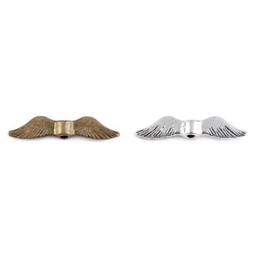   Fém köztes gyöngy angyalszárny 5x24 mm - platina patinával
130233 210829 130265 130268 130308 (50 db-os csomagolás)