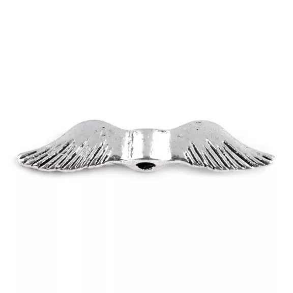 Fém köztes gyöngy angyalszárny 5x24 mm - platina patinával 130233 210829 130265 130268 130308 (10 db-os csomagolás) Fém köztes gyöngy angyalszárny 5x24 mm - platina patinával 130233 210829 130265 130268 130308 (10 db-os csomagolás)