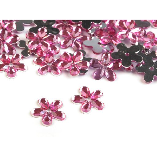 Műanyag virág Ø11 mm ragasztható varrható