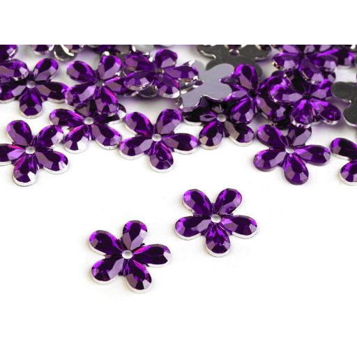 Műanyag virág Ø11 mm ragasztható varrható