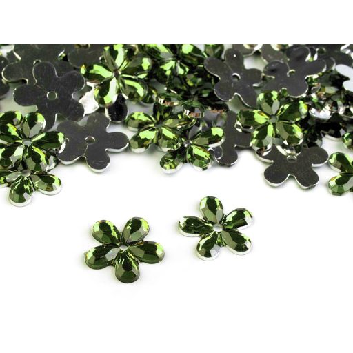 Műanyag virág Ø11 mm ragasztható varrható