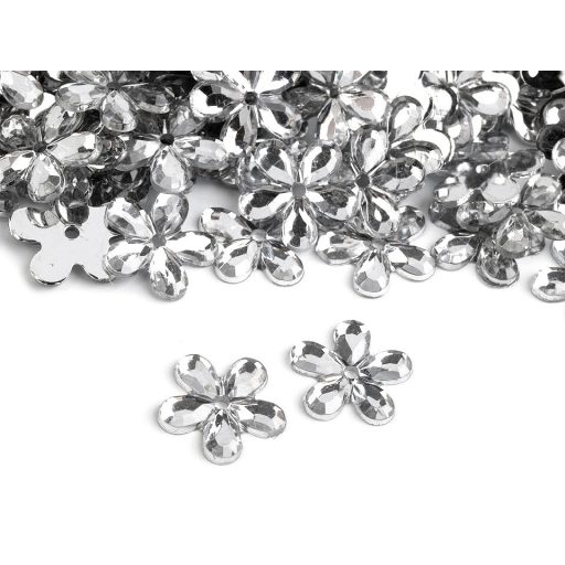 Műanyag virág Ø11 mm ragasztható varrható