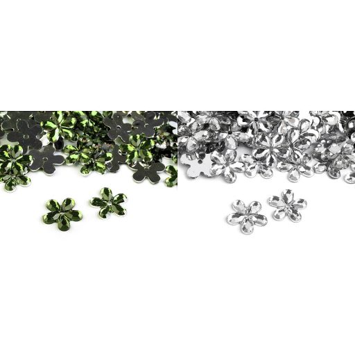 Műanyag virág Ø11 mm ragasztható varrható