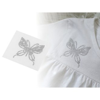 Hotfix felvasalható kő aplikáció textíliára pillangó