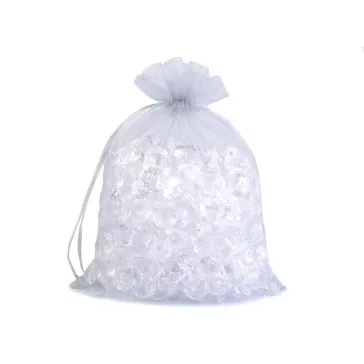   Organza ajándéktasak 20x26 cm - 16 ezüst (20 db-os csomagolás)