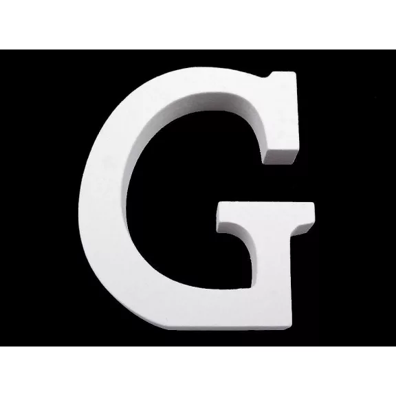 Fa dekoráció betűk - 7 "G" hófehér (1 db-os csomagolás) Fa dekoráció betűk - 7 "G" hófehér (1 db-os csomagolás)