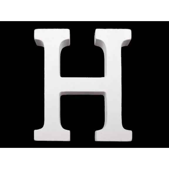 Fa dekoráció betűk - 8 "H" hófehér (1 db-os csomagolás) Fa dekoráció betűk - 8 "H" hófehér (1 db-os csomagolás)