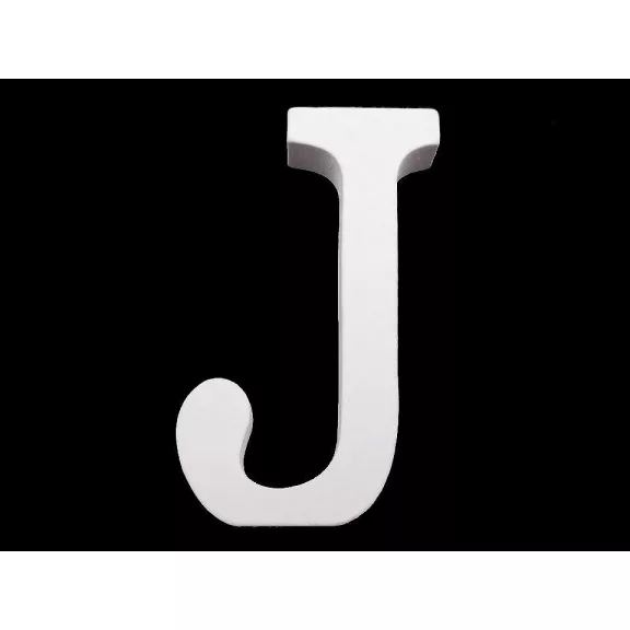 Fa dekoráció betűk - 10 "J" hófehér (20 db-os csomagolás) Fa dekoráció betűk - 10 "J" hófehér (20 db-os csomagolás)