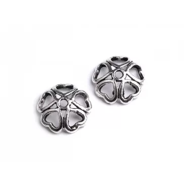   Gyöngykupak Ø10-11 mm szív - 2 platina patinával
130233 210829 130265 130268 130308 (200 db-os csomagolás)