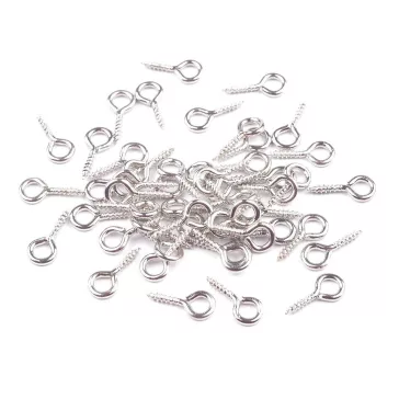Csavarozható szem 10 mm - 1 ezüst (50 db-os csomagolás)