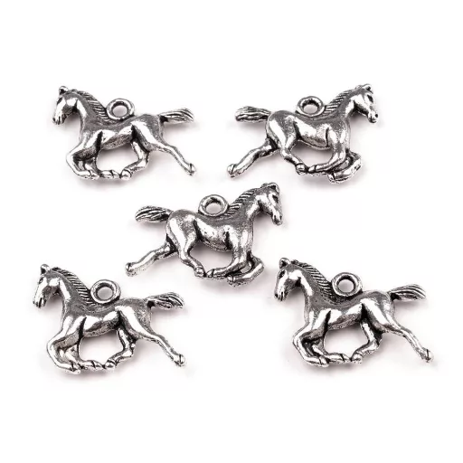 Fityegő fém ló 15x18 mm