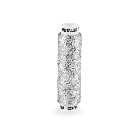 Metalic hímző varró cérna fémszálas 100 m Metalux - 301 ezüst (50 db-os csomagolás) Metalic hímző varró cérna fémszálas 100 m Metalux - 301 ezüst (50 db-os csomagolás)