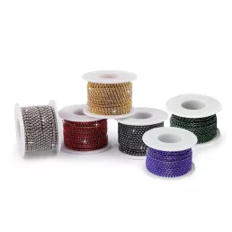 Kristály strasszlánc folyóméter 2,4 mm szélessége