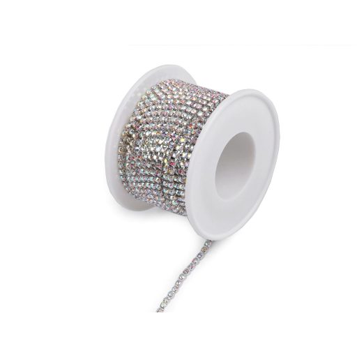 Kristály strasszlánc folyóméter 2,4 mm szélessége