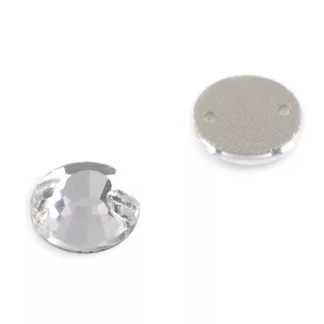   Felvarrható csiszolt kövek Ø8 mm - crystal (588 db-os csomagolás)