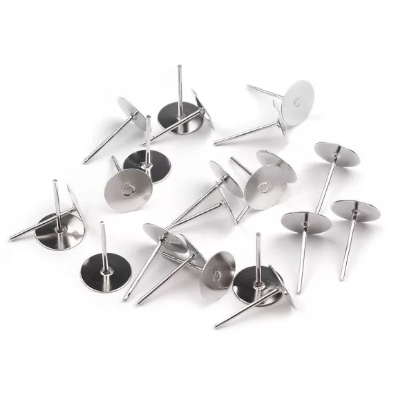 Fülbevaló alap bedugós Ø8 mm - 1 platina (20 db-os csomagolás) Fülbevaló alap bedugós Ø8 mm - 1 platina (20 db-os csomagolás)