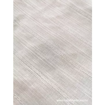 Jacquard woven white linen fabric - 245 cm wide