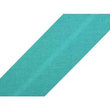   Pamut ferdepánt 20 mm vasalt - 700 341 türkiszzöld (150 m-os csomagolás)