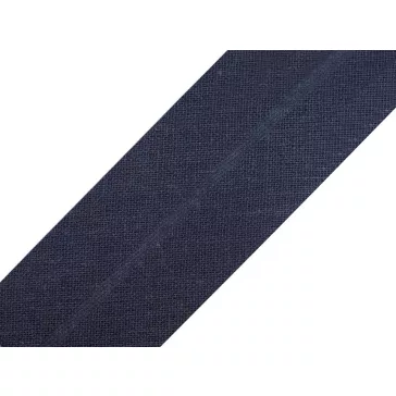   Pamut ferdepánt 20 mm vasalt - 529 753 kék sötét (150 m-os csomagolás)