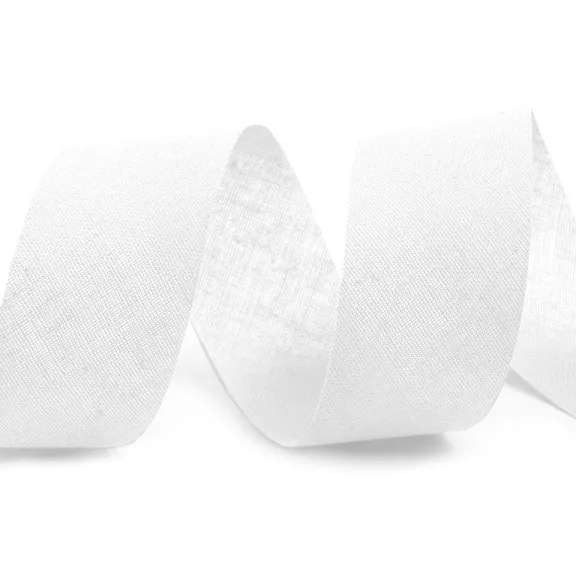 Pamut ferdepánt szalag nem vasalt szélesség 30 mm - 100 fehér (300 m-os csomagolás) Pamut ferdepánt szalag nem vasalt szélesség 30 mm - 100 fehér (300 m-os csomagolás)