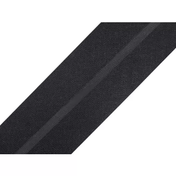   Pamut ferdepánt 30 mm bevasalt - 999 143 fekete (150 m-os csomagolás)