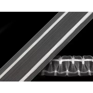   Függönybehúzó szélessége 50mm zsabós behúzás - átlátszó (100 m-os csomagolás)