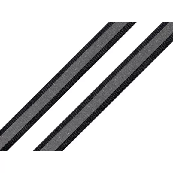 Fény visszaverő szalag 10 mm szövet anyagon - 4 fekete (200 m-os csomagolás) Fény visszaverő szalag 10 mm szövet anyagon - 4 fekete (200 m-os csomagolás)