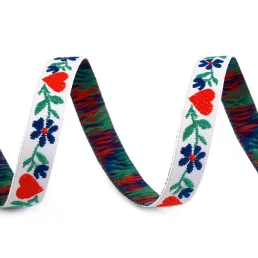 Népviseleti mintás szalag 9 mm