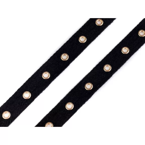 Paszomány / ringlis szalag szélessége 20 mm - 1 fekete arany Paszomány / ringlis szalag szélessége 20 mm - 1 fekete arany