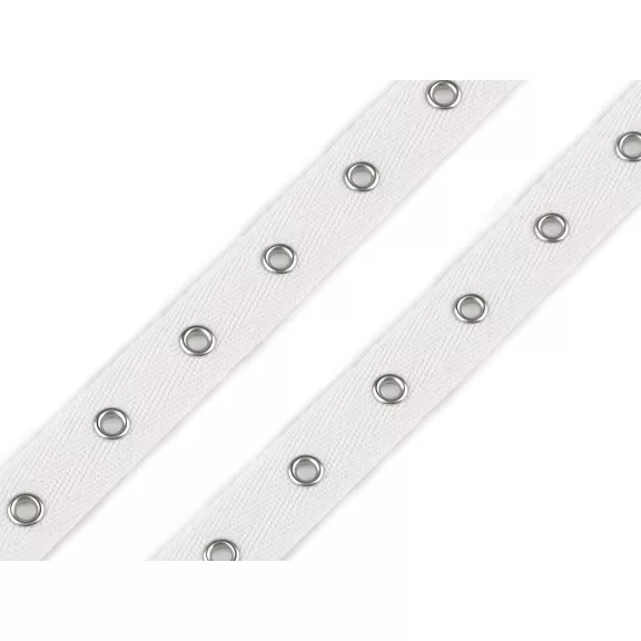Paszomány / ringlis szalag szélessége 20 mm - 4 fehér ezüst Paszomány / ringlis szalag szélessége 20 mm - 4 fehér ezüst
