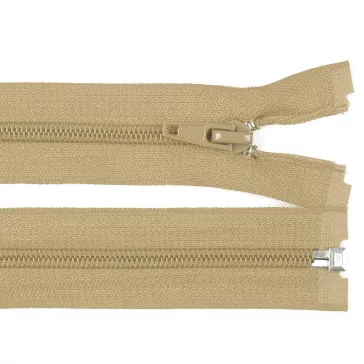   Spirálcipzár No 5 hossza 35 cm kabátba POL - 308 természetes barna (50 db-os csomagolás)